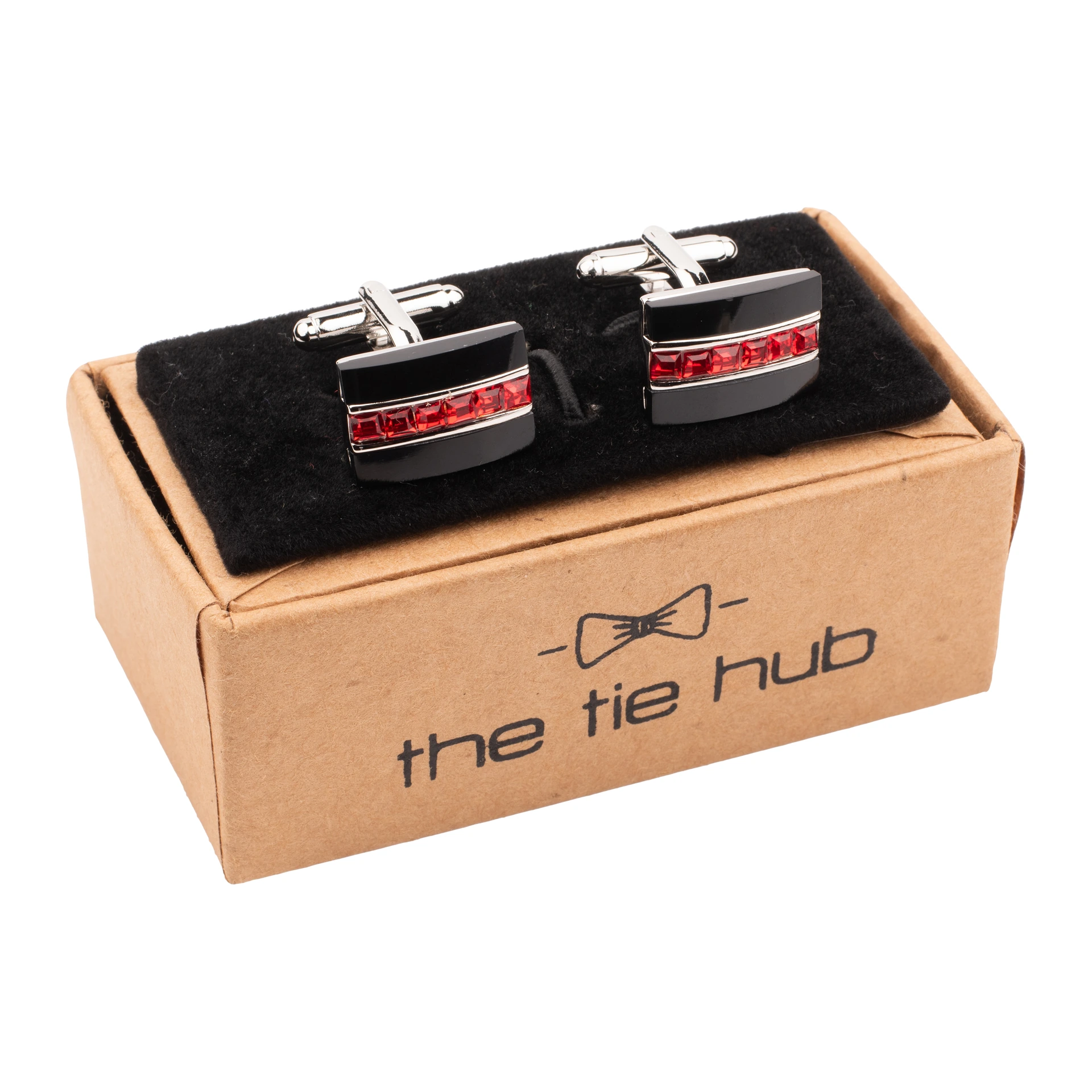 Black Formal Brass Cufflinks for Men