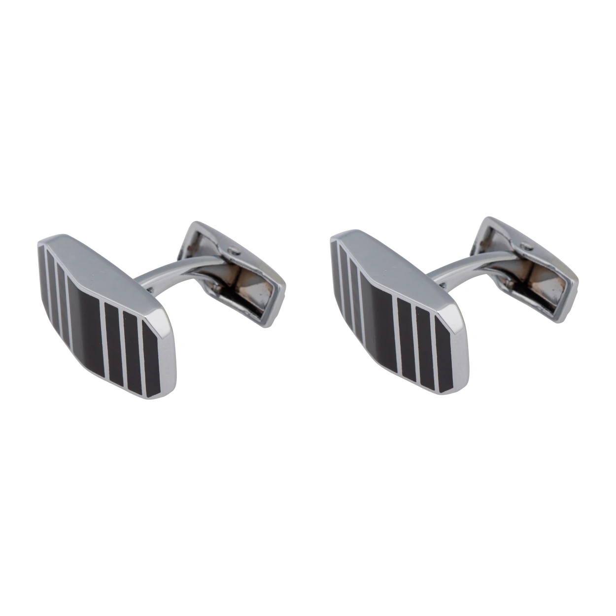 Black Formal Brass Cufflinks for Men