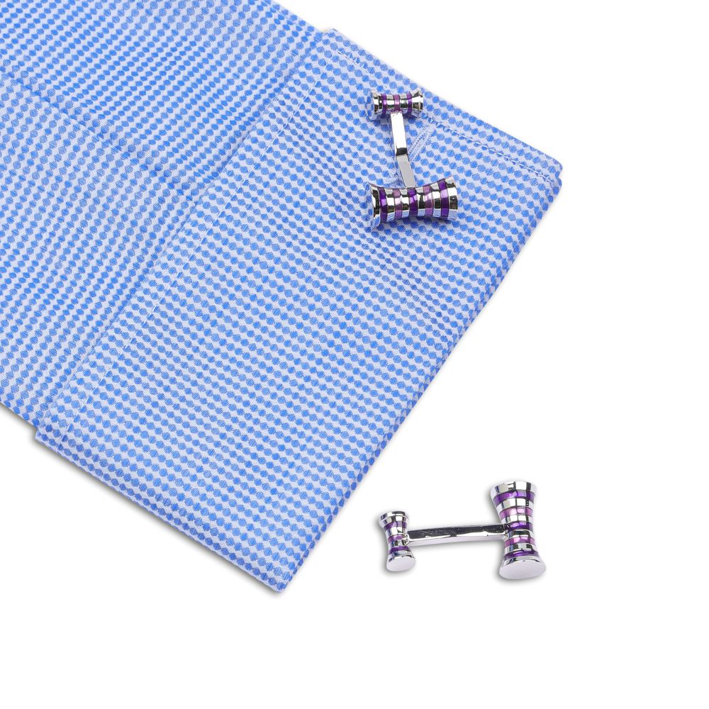 Purple Formal Brass Cufflinks for Men