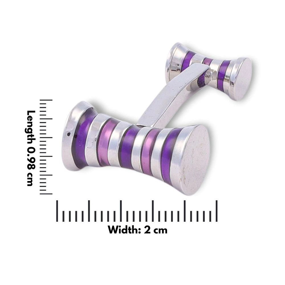 Purple Formal Brass Cufflinks for Men