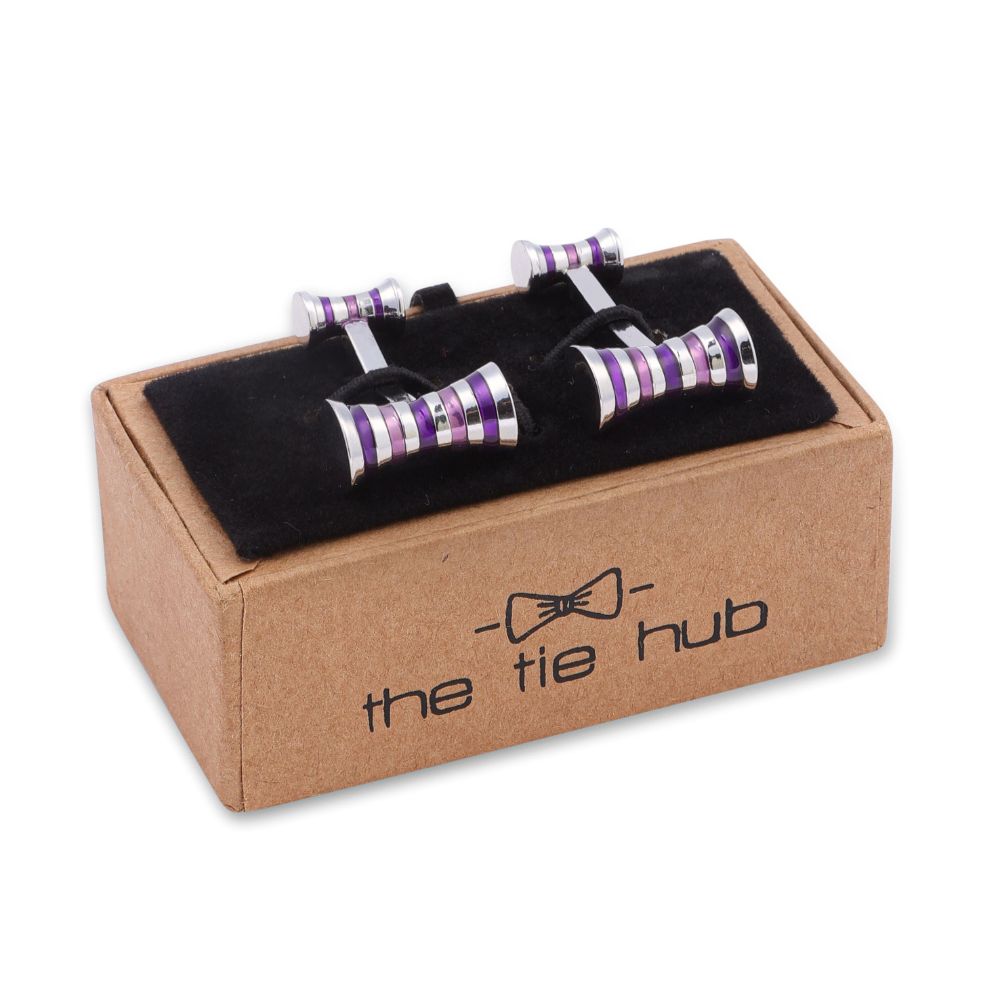 Purple Formal Brass Cufflinks for Men