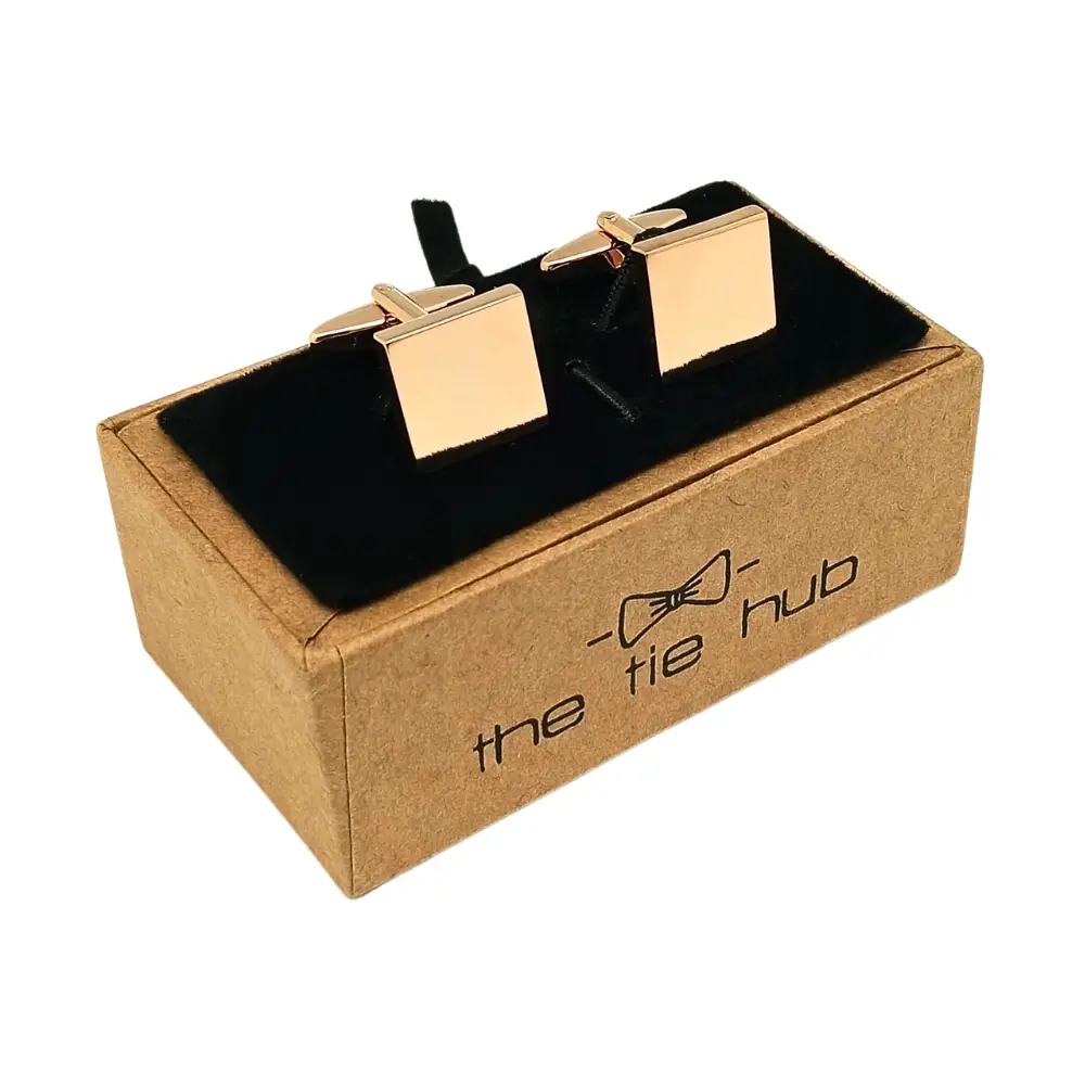 Rose Gold Formal Brass Cufflinks for Men
