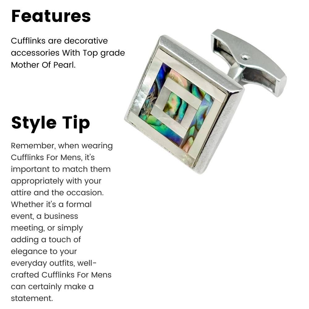Multi Mother of Pearl Cufflinks for Men