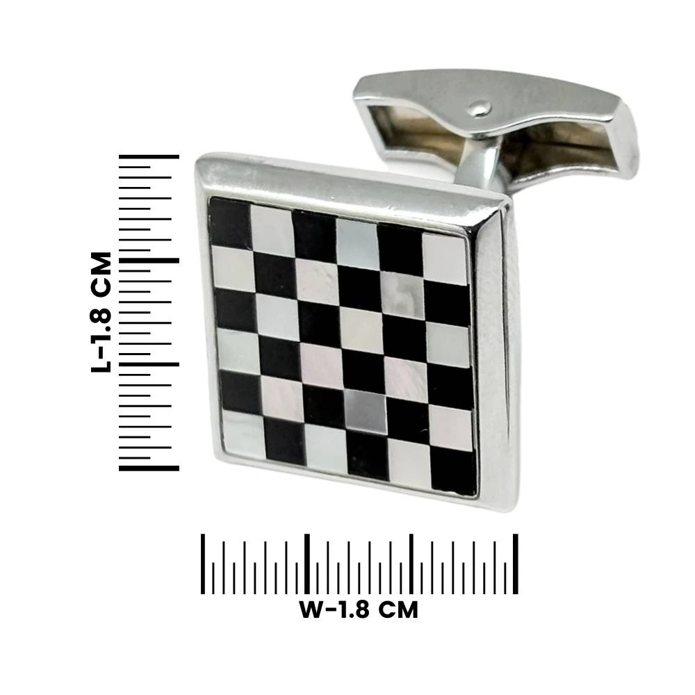 Silver Mother of Pearl Cufflinks for Men