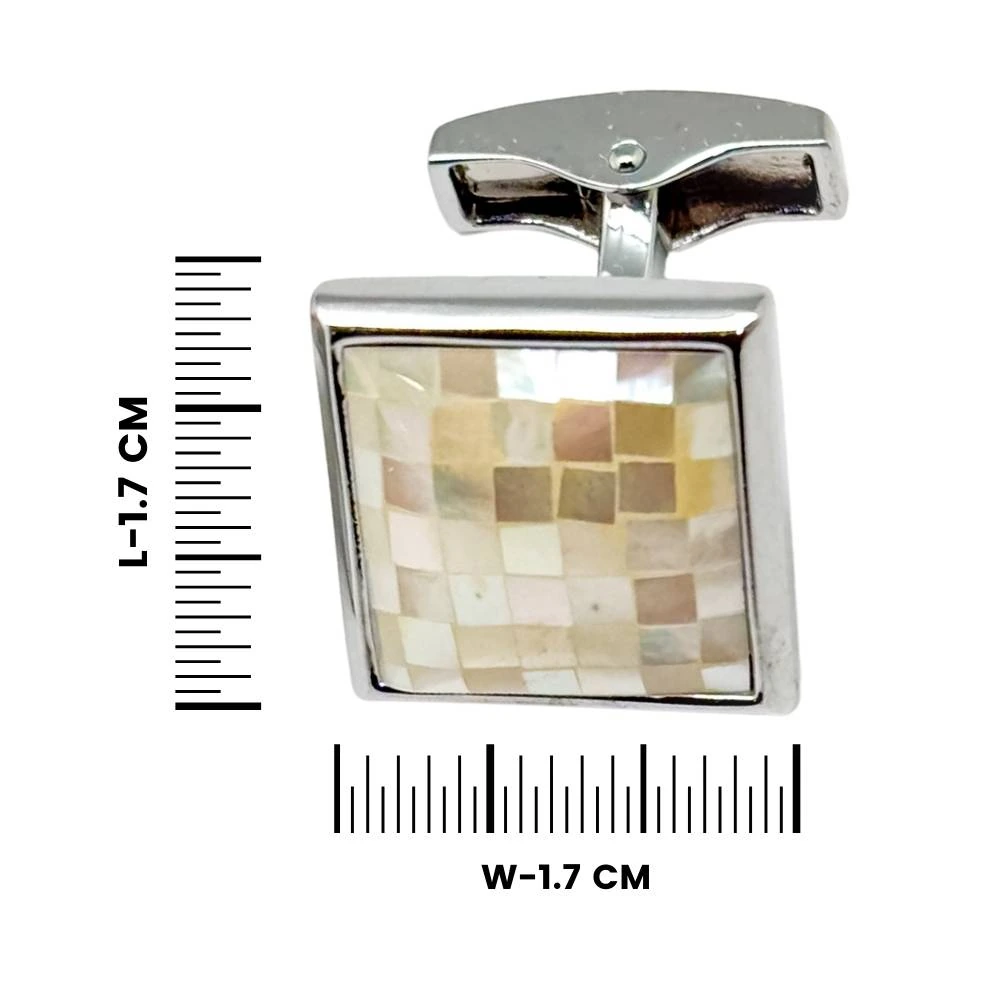 White Mother of Pearl Cufflinks for Men