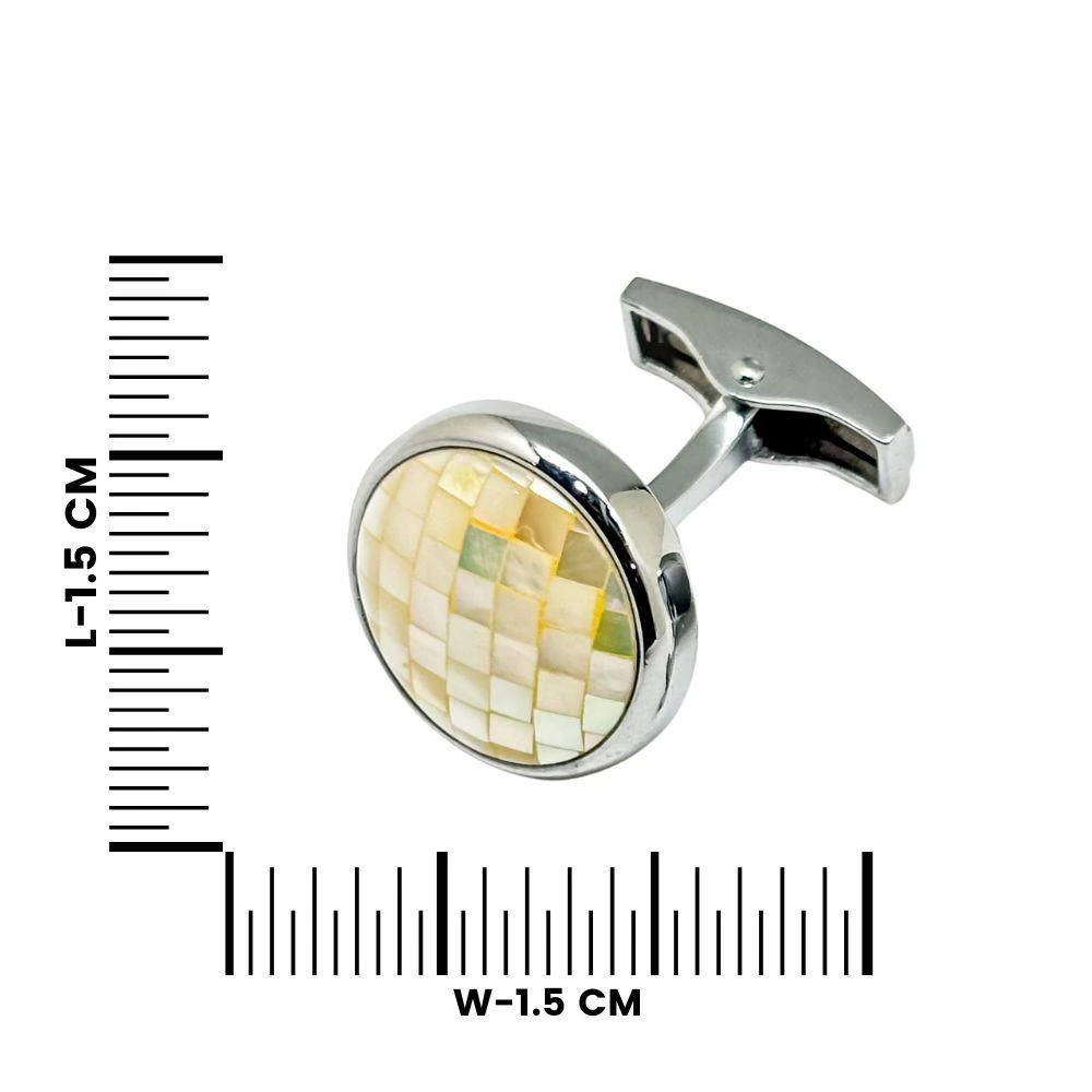 White Mother of Pearl Cufflinks for Men