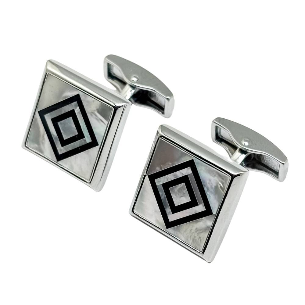 White Mother of Pearl Cufflinks for Men