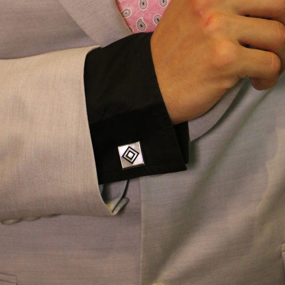 White Mother of Pearl Cufflinks for Men