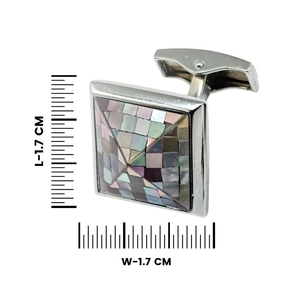 Silver Mother of Pearl Cufflinks for Men