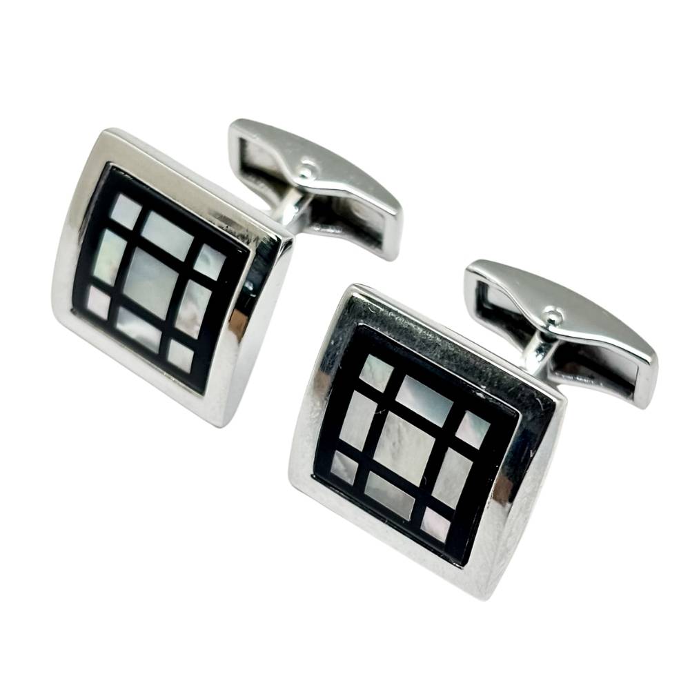 Black Mother of Pearl Cufflinks for Men