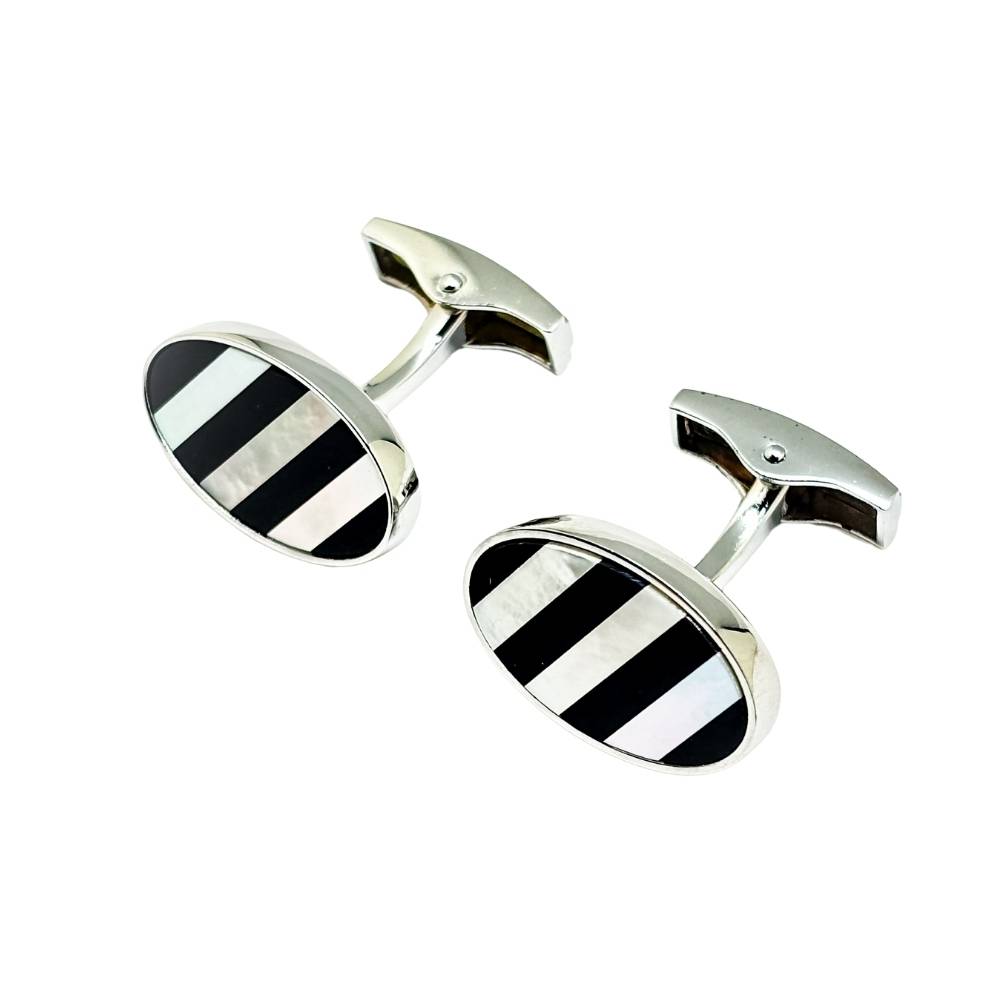 White Mother of Pearl Cufflinks for Men