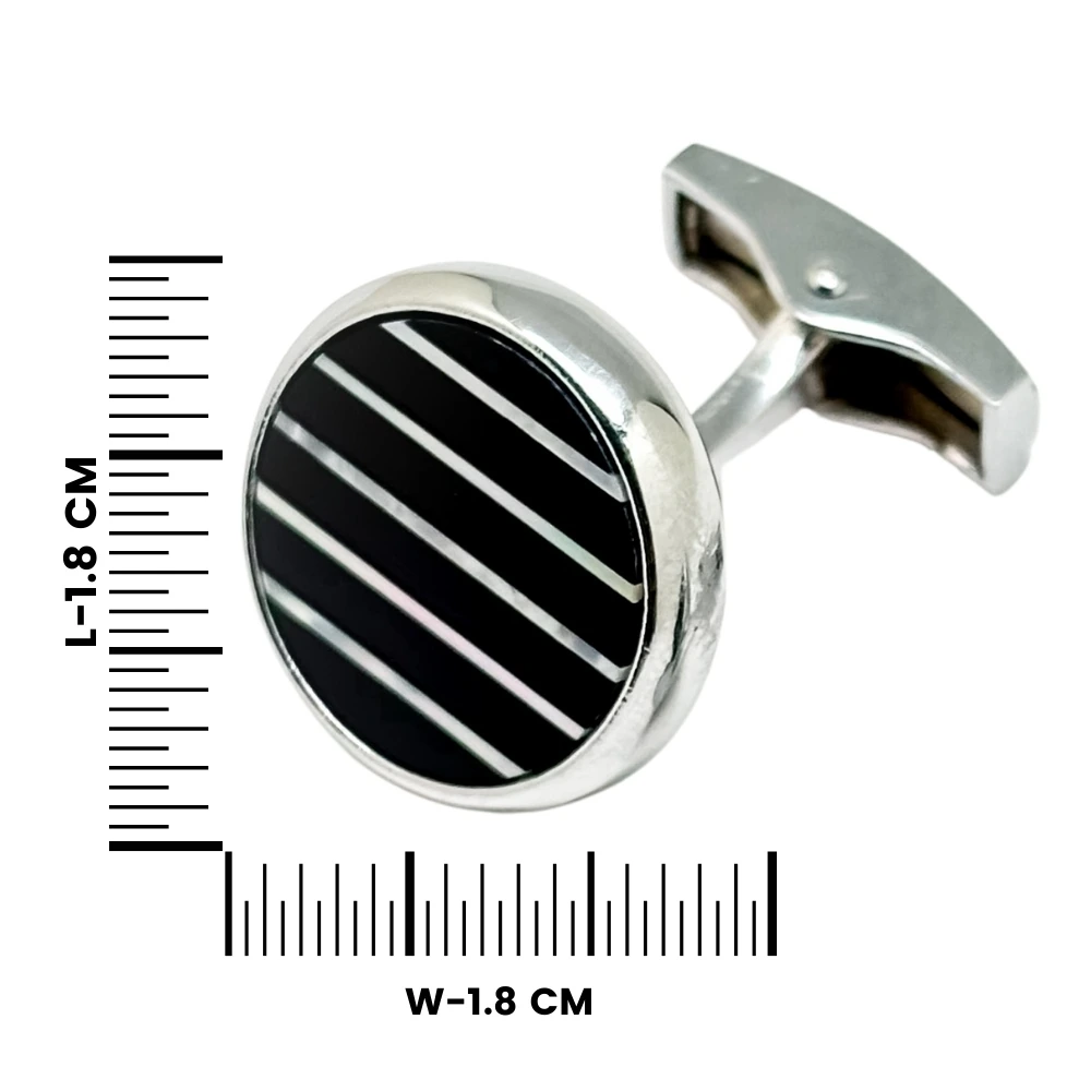 Black Formal Brass Cufflinks for Men
