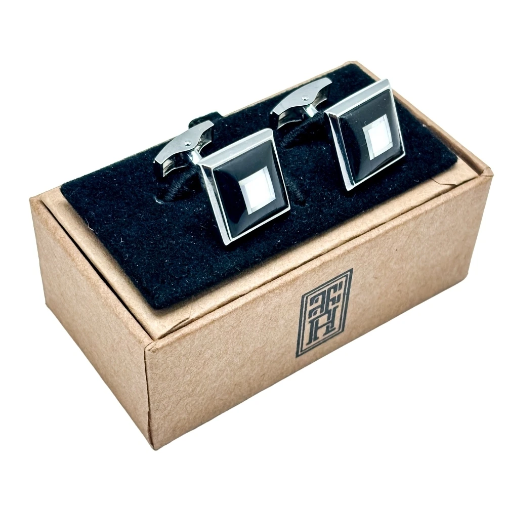 Black Mother of Pearl Cufflinks for Men