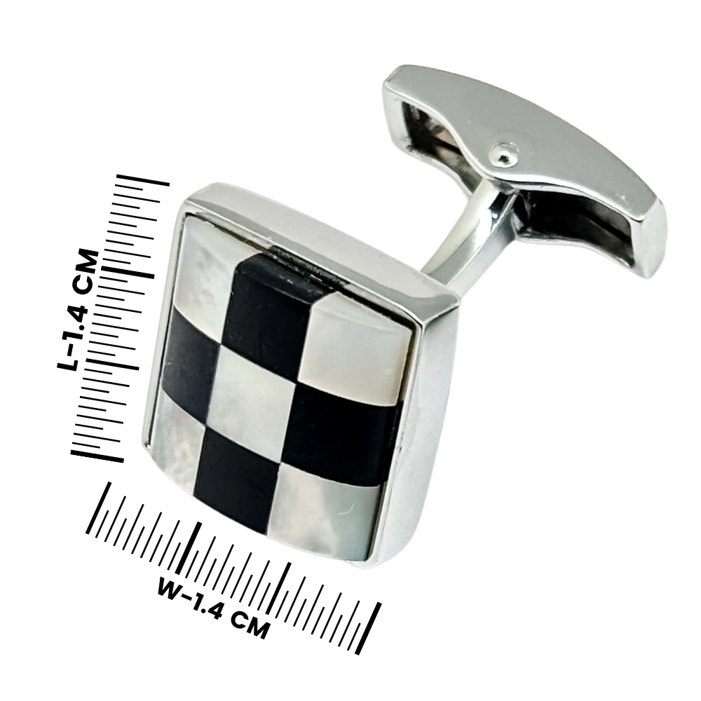 Silver Mother of Pearl Cufflinks for Men