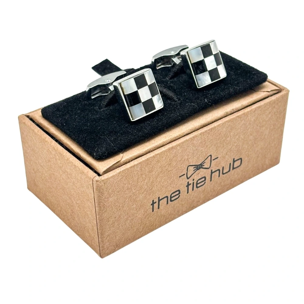 Silver Mother of Pearl Cufflinks for Men