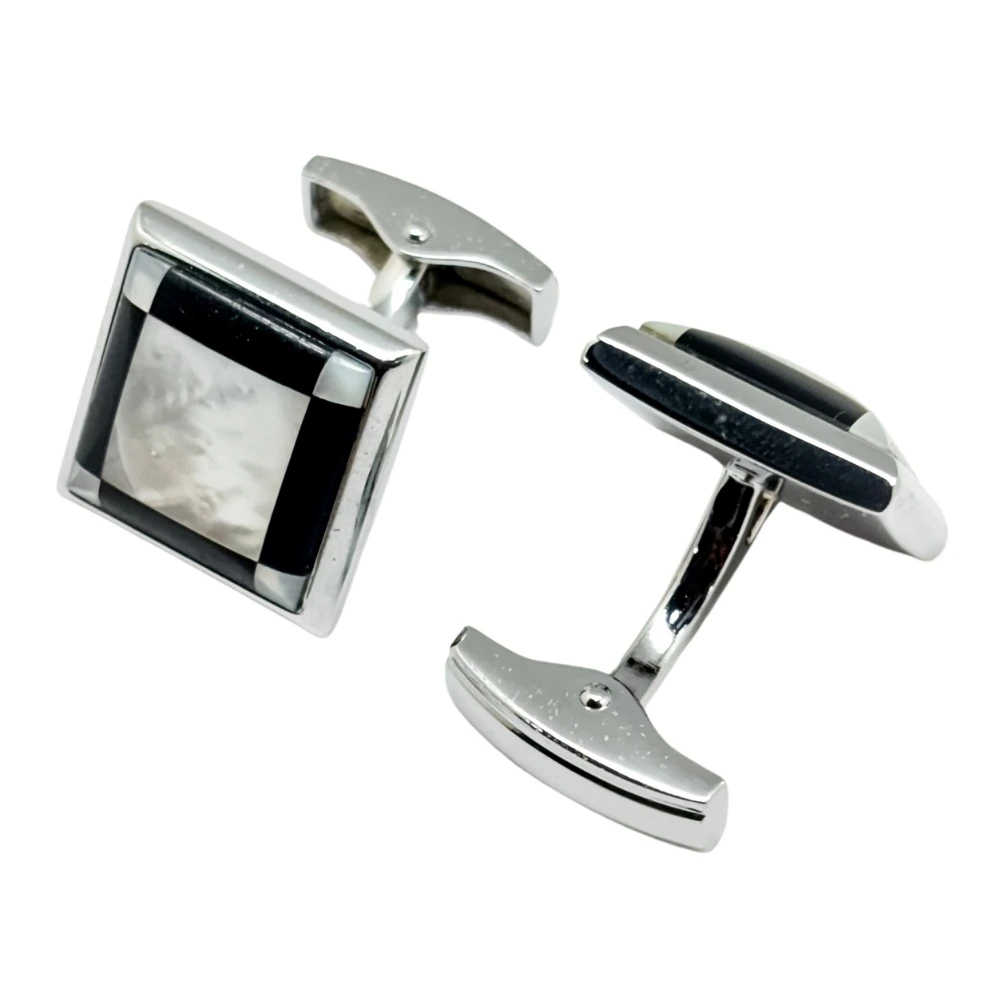 Silver Mother of Pearl Cufflinks for Men