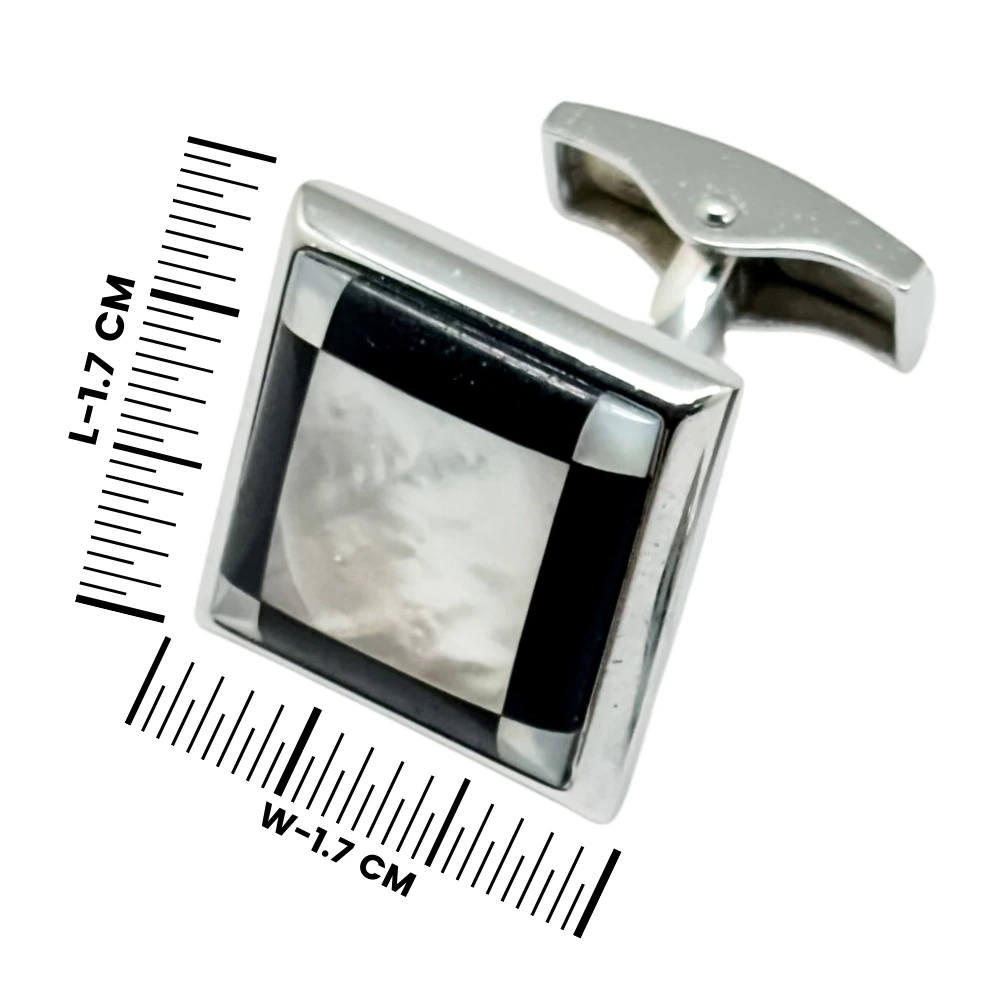 Silver Mother of Pearl Cufflinks for Men