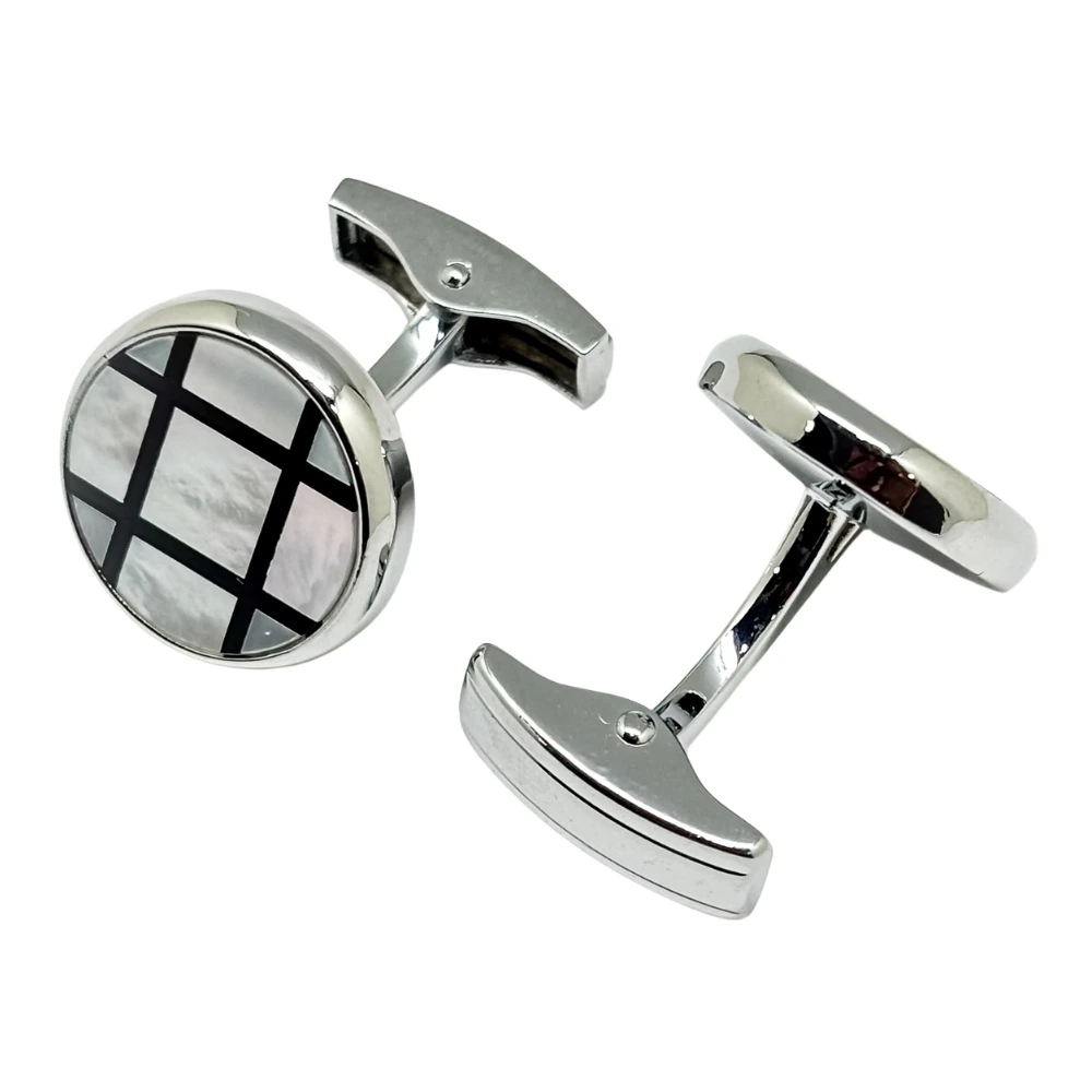 White Mother of Pearl Cufflinks for Men