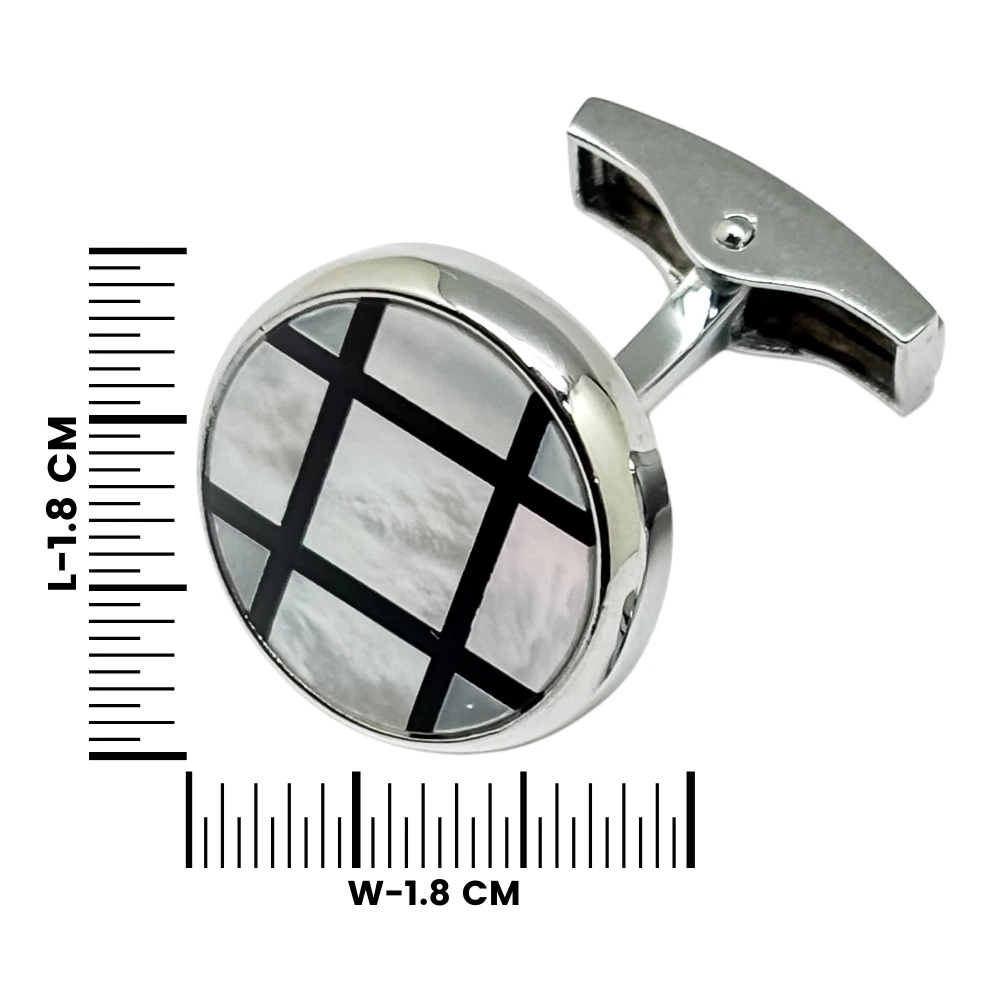 White Mother of Pearl Cufflinks for Men