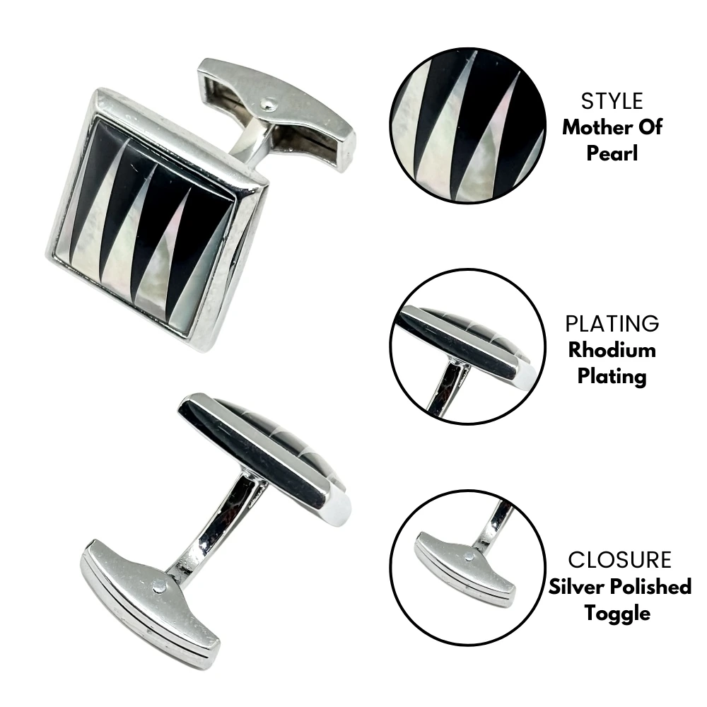Silver Formal Brass Cufflinks for Men