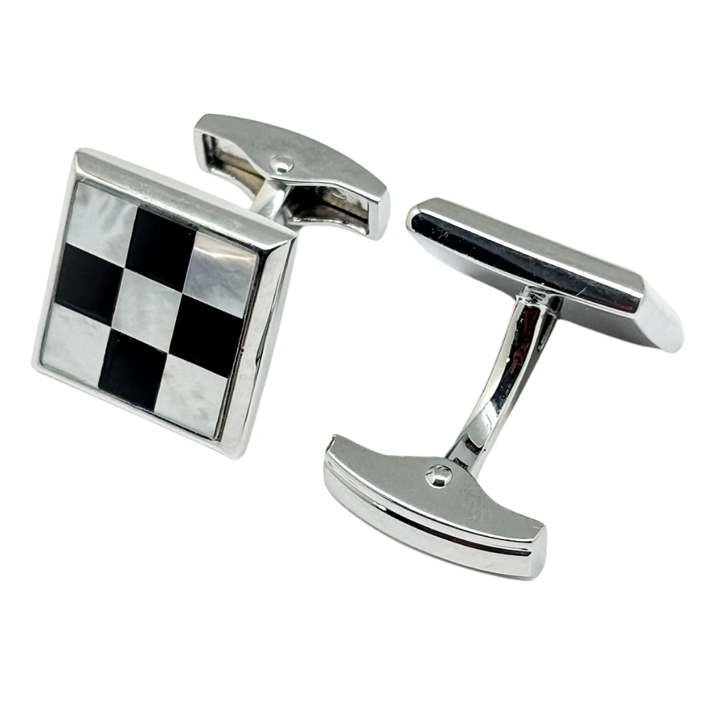 Silver Mother of Pearl Cufflinks for Men