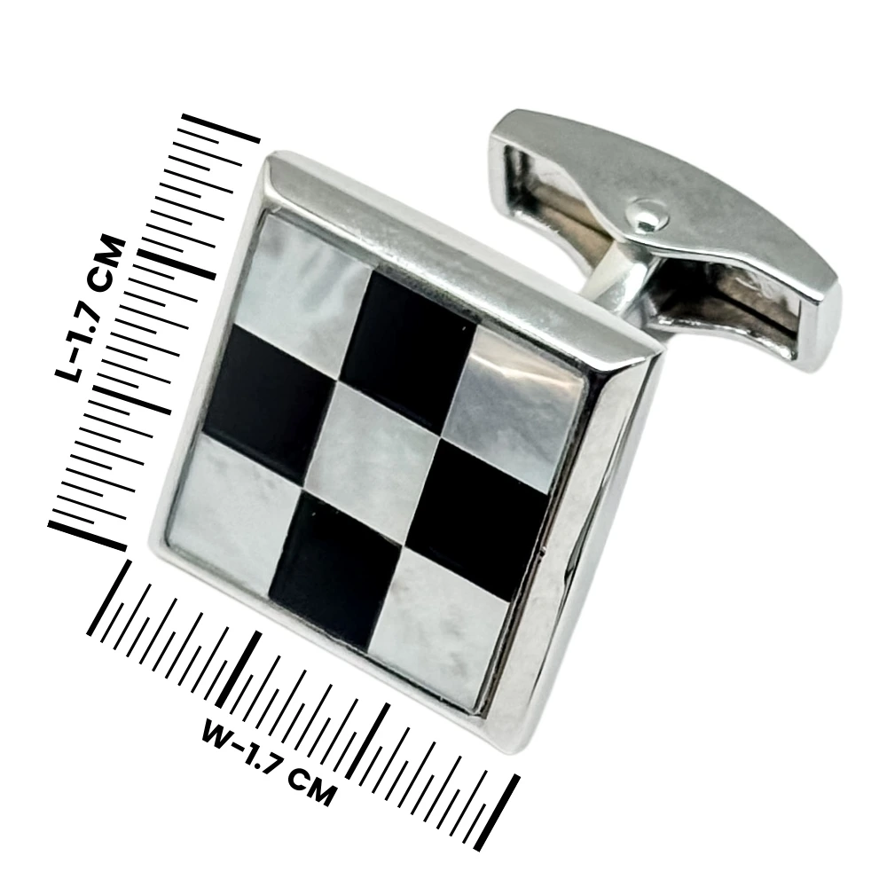 Silver Mother of Pearl Cufflinks for Men