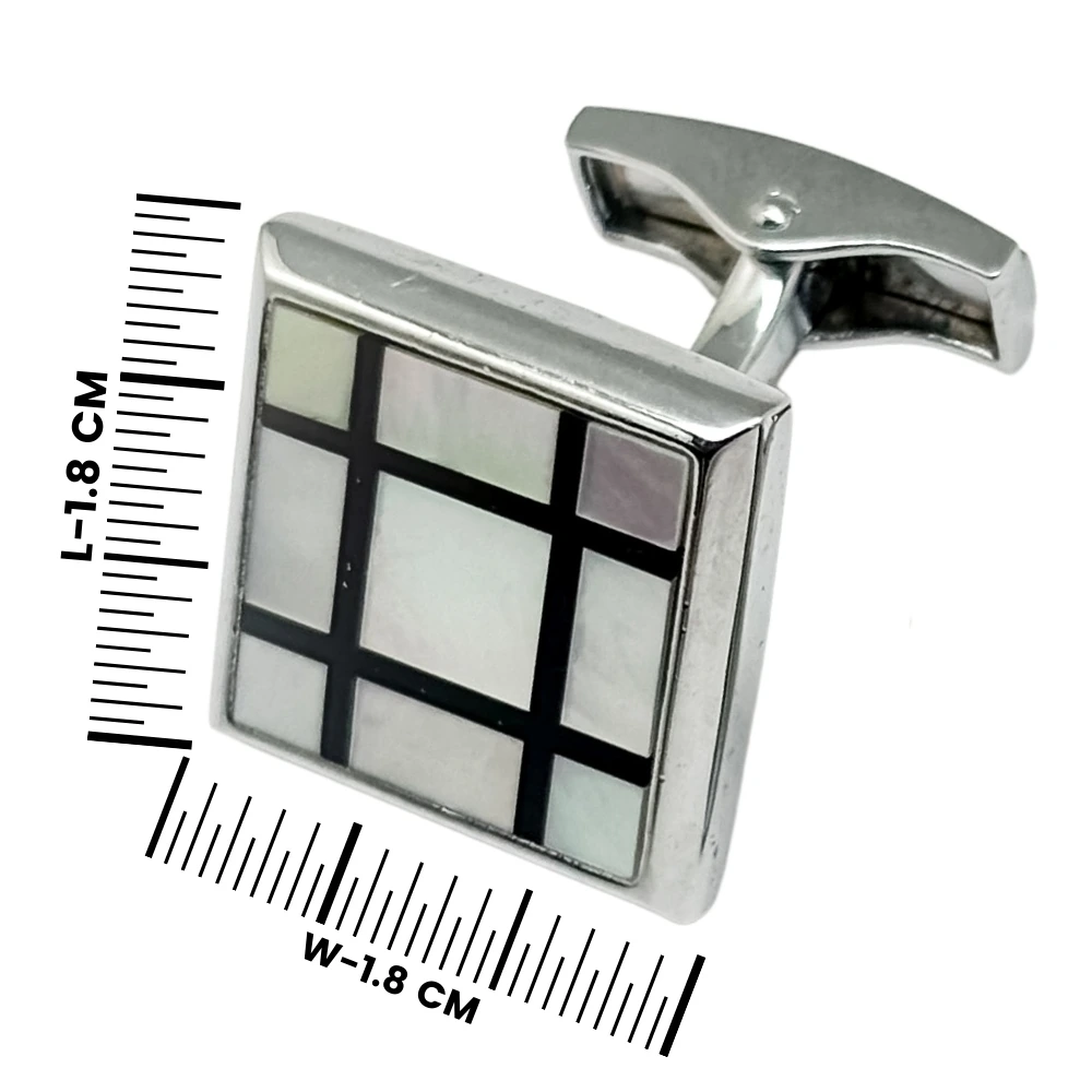 White Mother of Pearl Cufflinks for Men
