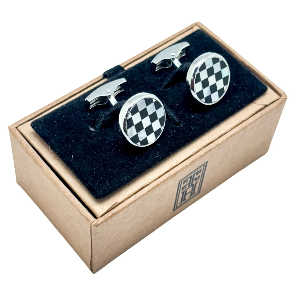 Black Mother of Pearl Cufflinks for Men