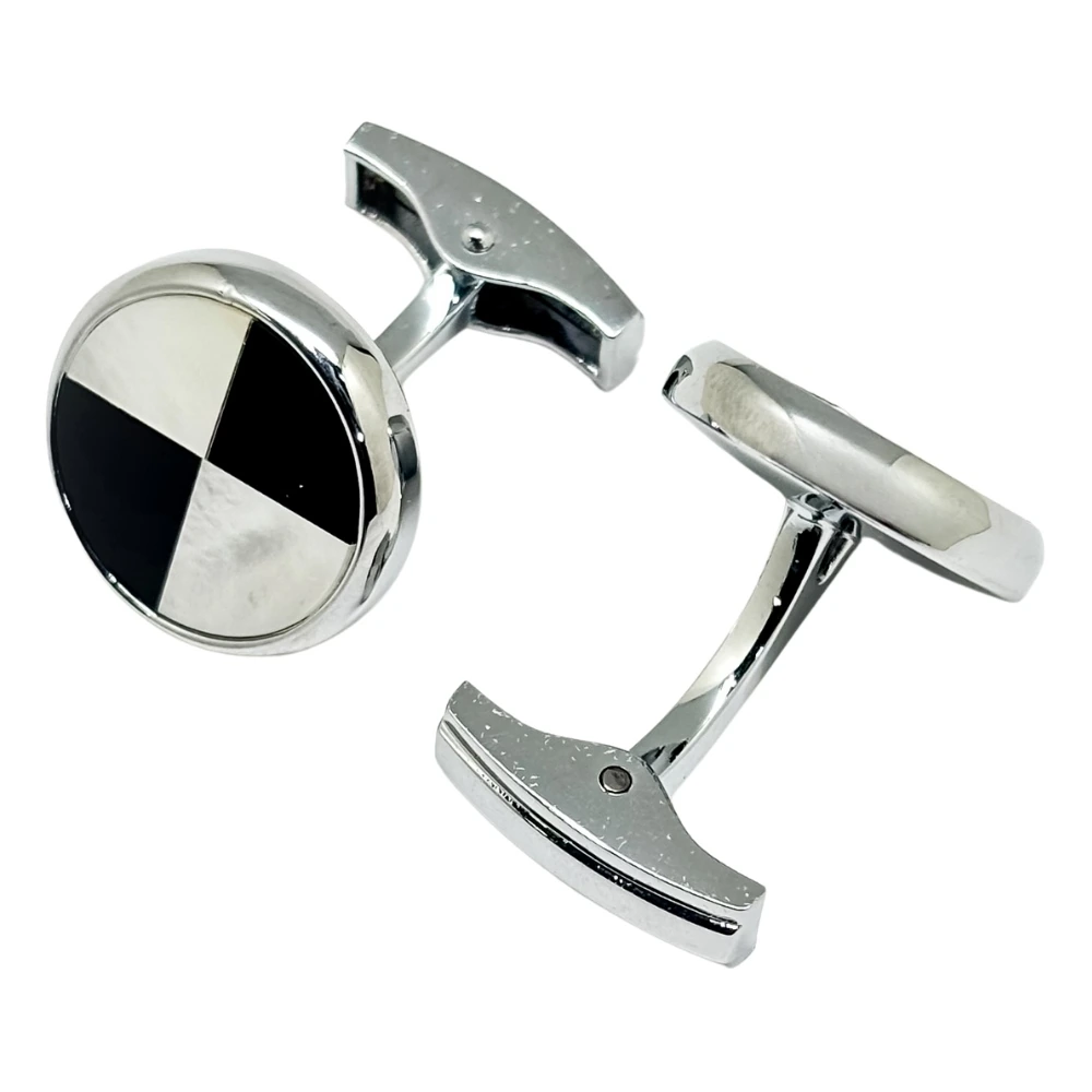 Black Formal Brass Cufflinks for Men