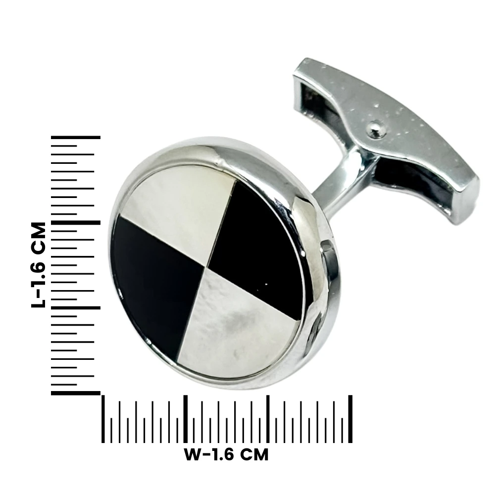 Black Formal Brass Cufflinks for Men