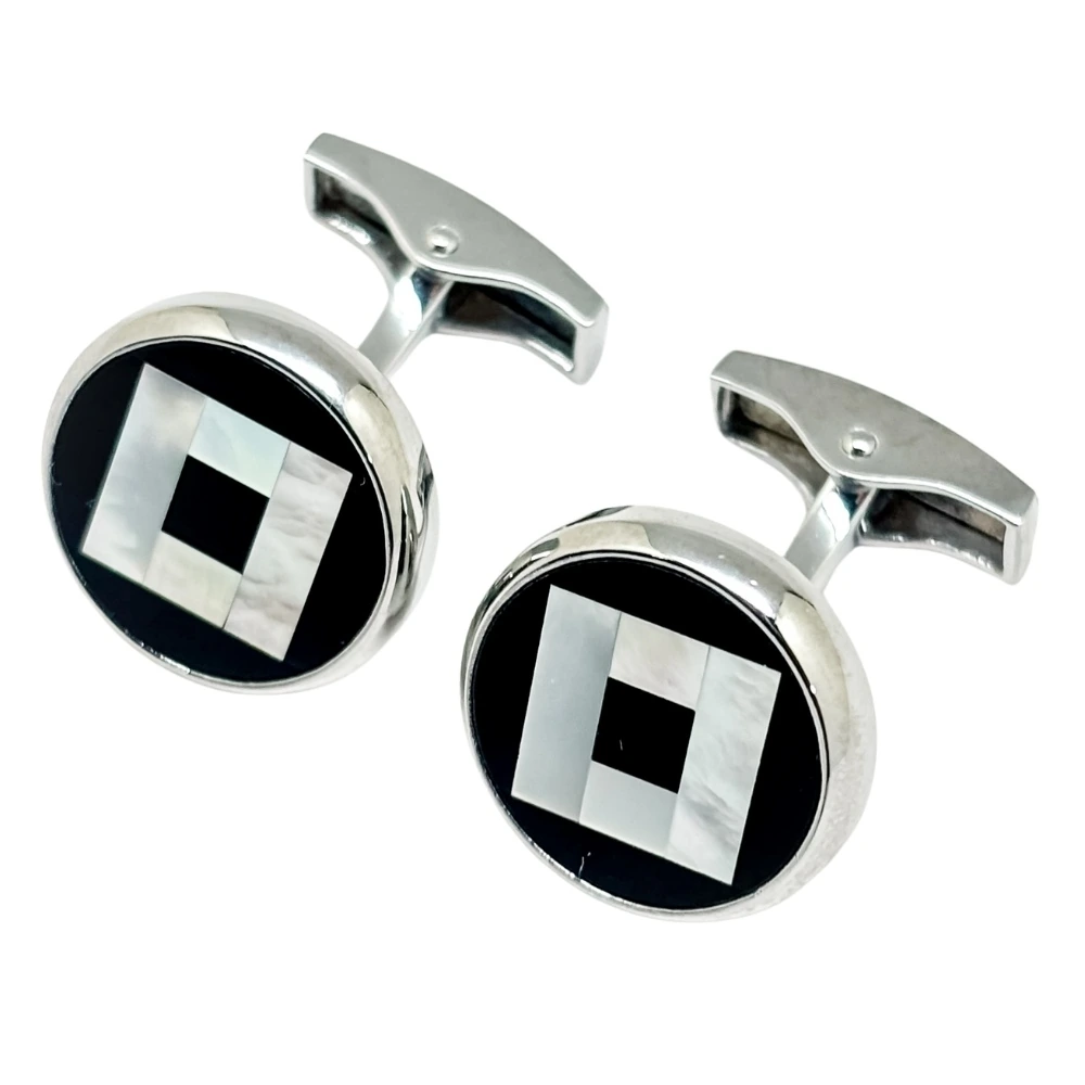 Black Mother of Pearl Cufflinks for Men