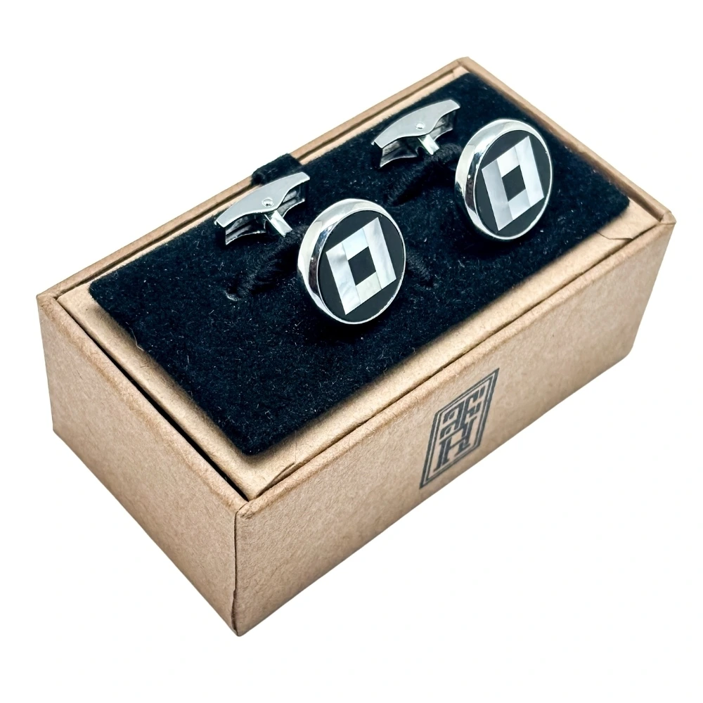 Black Mother of Pearl Cufflinks for Men