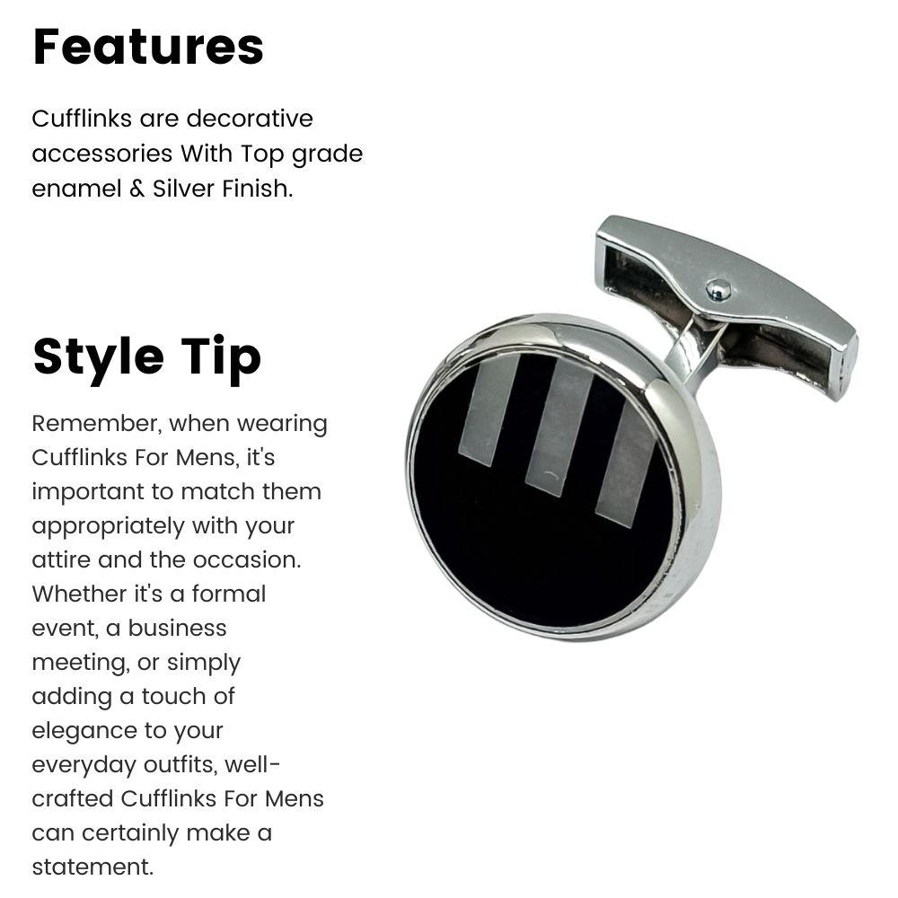 Black Mother of Pearl Cufflinks for Men