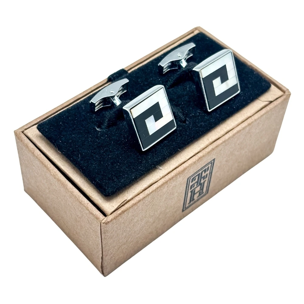 Black Mother of Pearl Cufflinks for Men