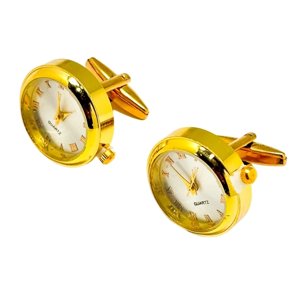 Gold Formal Brass Cufflinks for Men