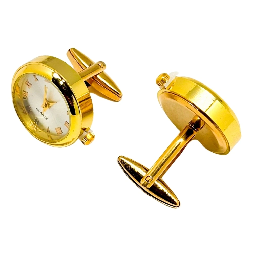 Gold Formal Brass Cufflinks for Men