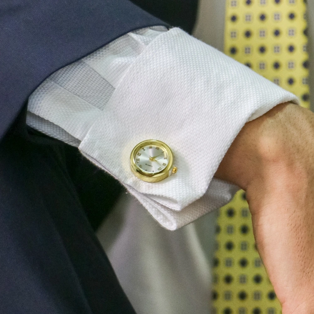 Gold Formal Brass Cufflinks for Men