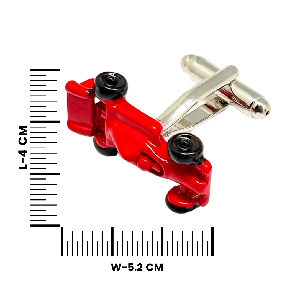 Red Quirky Brass Cufflinks for Men