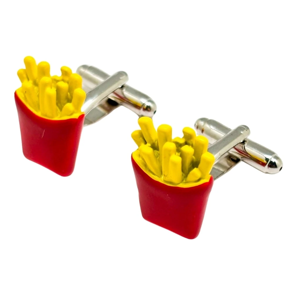 Red Quirky Brass Cufflinks for Men