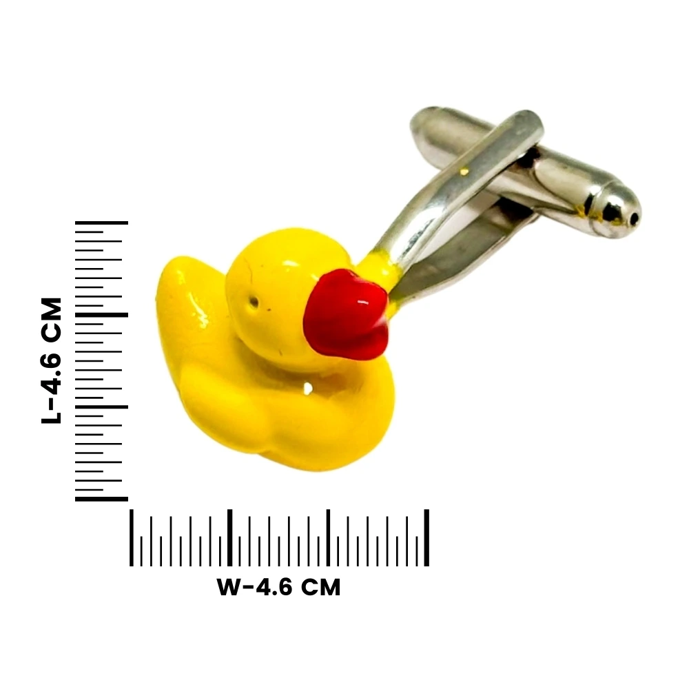 Yellow Quirky Brass Cufflinks for Men