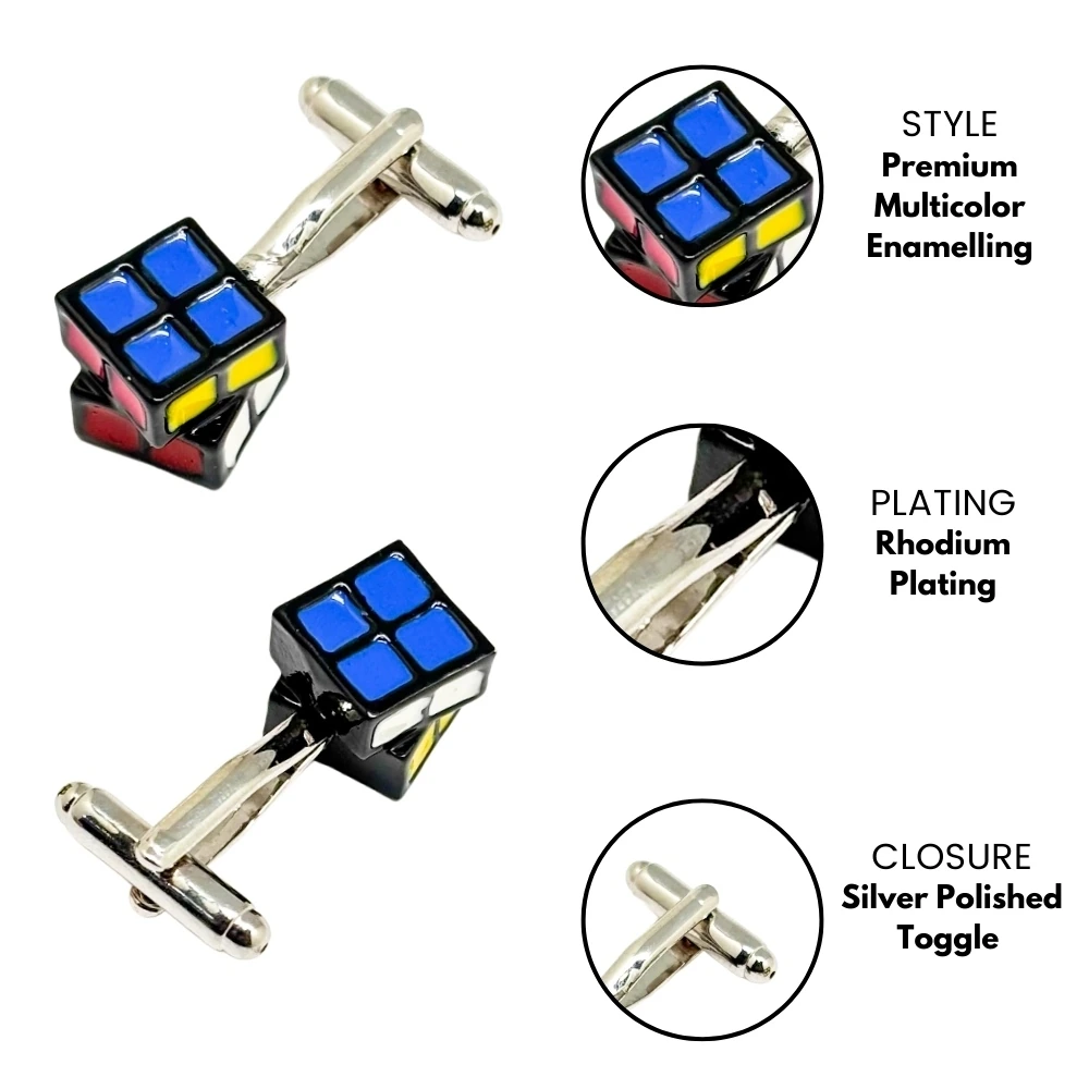 Multi Quirky Brass Cufflinks for Men