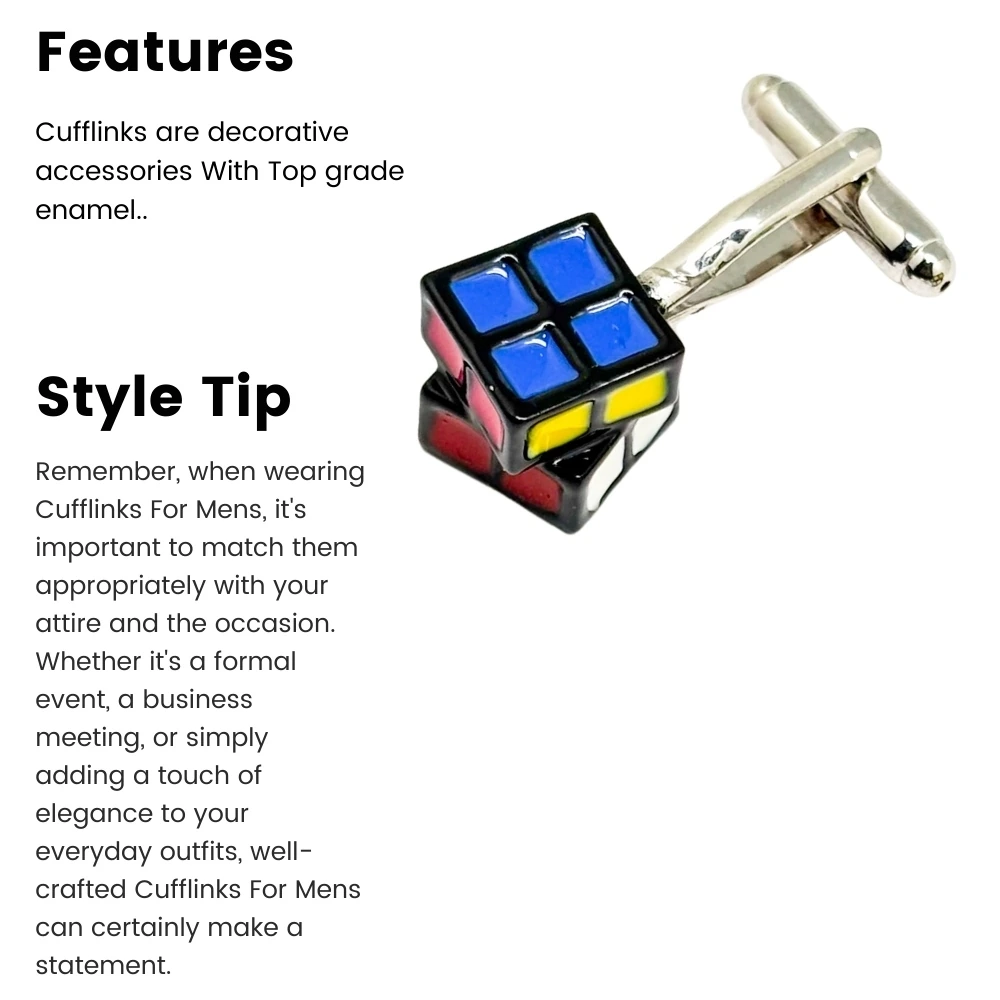 Multi Quirky Brass Cufflinks for Men