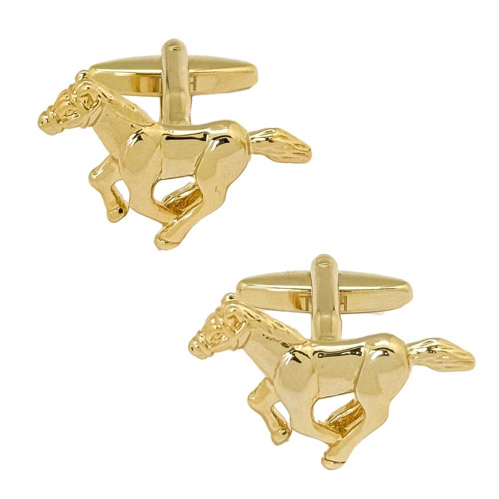 Gold Quirky Brass Cufflinks for Men