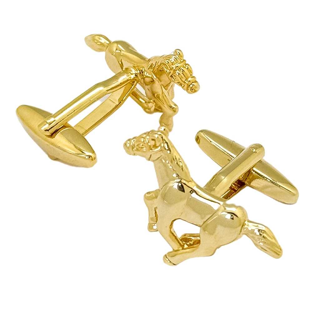 Gold Quirky Brass Cufflinks for Men
