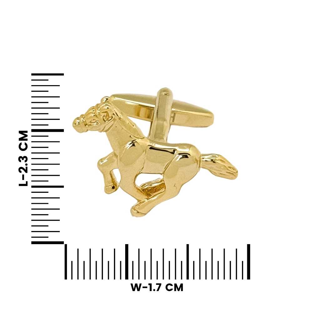 Gold Quirky Brass Cufflinks for Men