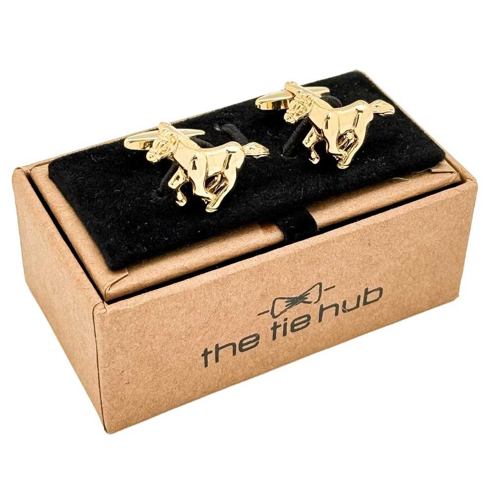 Gold Quirky Brass Cufflinks for Men