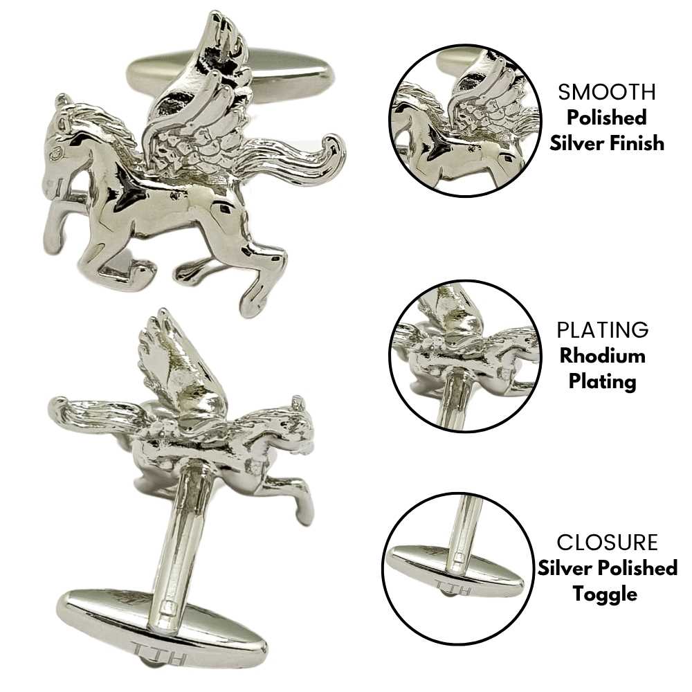 Silver Quirky Brass Cufflinks for Men
