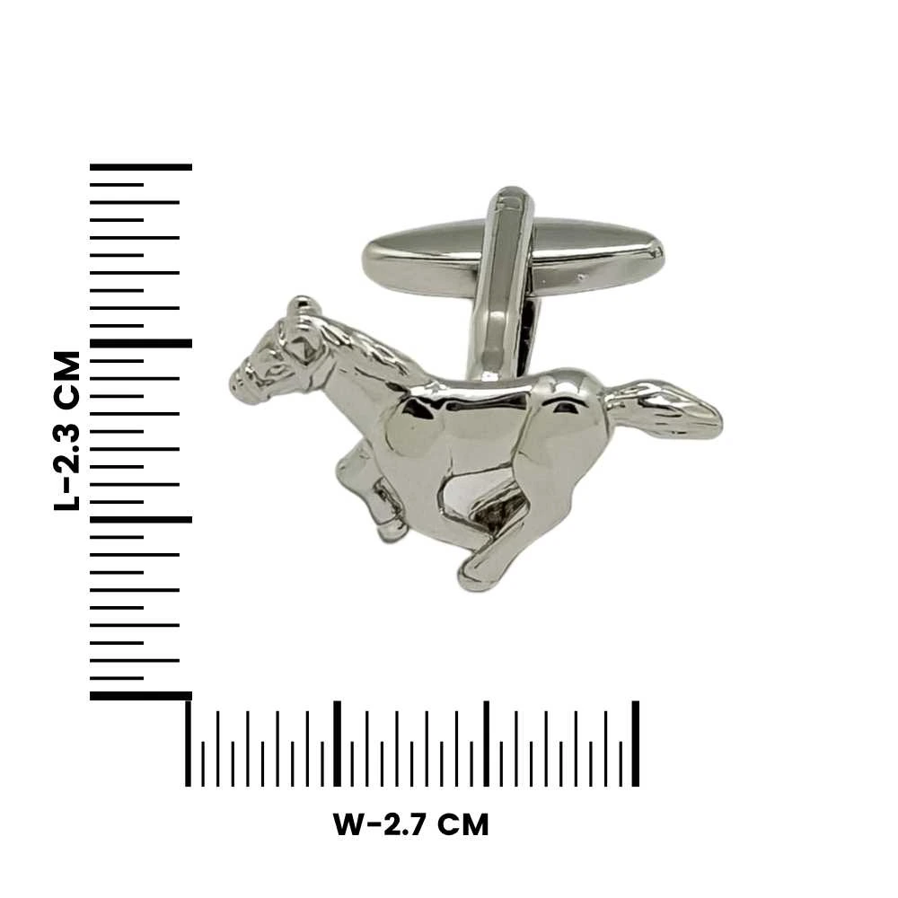 Silver Quirky Brass Cufflinks for Men