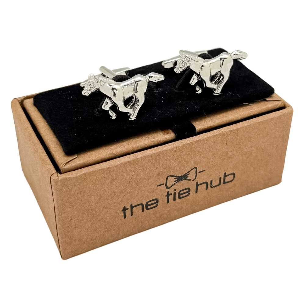 Silver Quirky Brass Cufflinks for Men
