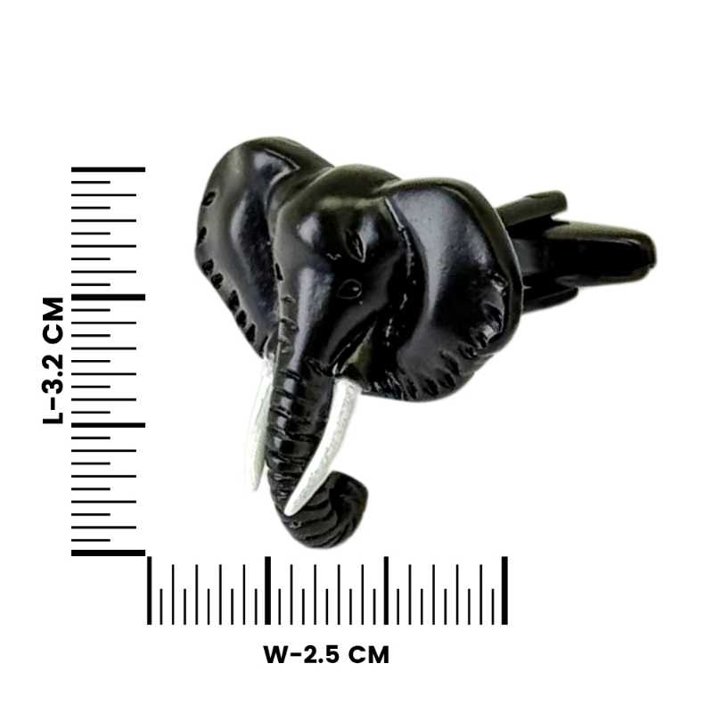 Black Quirky Brass Cufflinks for Men